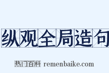 纵观全局造句是什么意思的图片